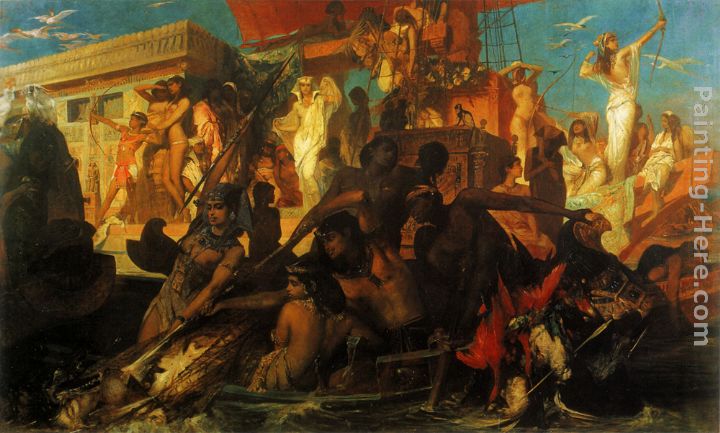Die Niljagd der Kleopatra painting - Hans Makart Die Niljagd der Kleopatra art painting
